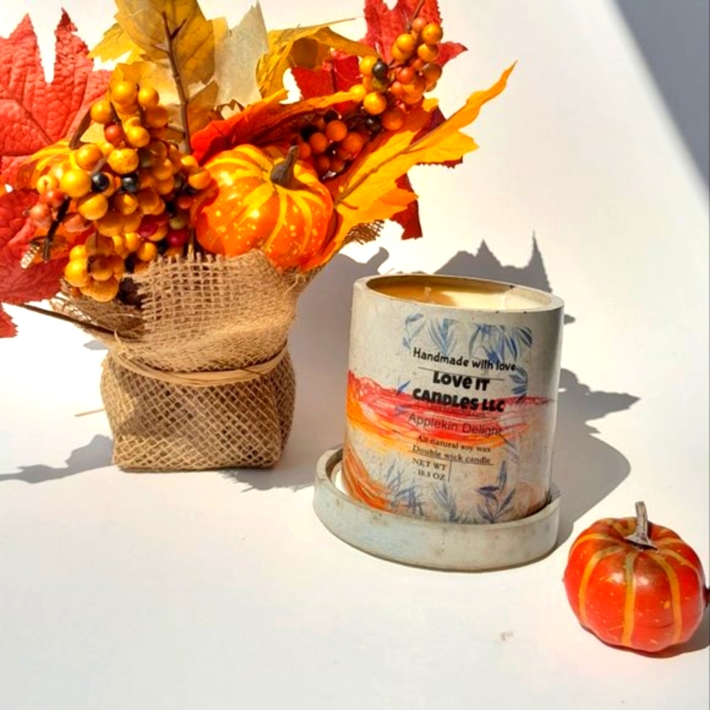 Fall Scented Soy Wax Candle Autumn Afternoon 10.5oz